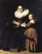 Rembrandt, Susana van Collen,Wife of Jean Pellicorne,and Her daughter Eva